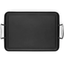 Parrilla lisa antiadherente TNS PRO rectangular 25 x 35 cm - Aluminio forjado - Le Creuset