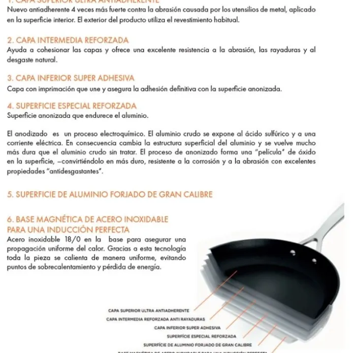Parrilla lisa antiadherente TNS PRO rectangular 25 x 35 cm - Aluminio forjado - Le Creuset