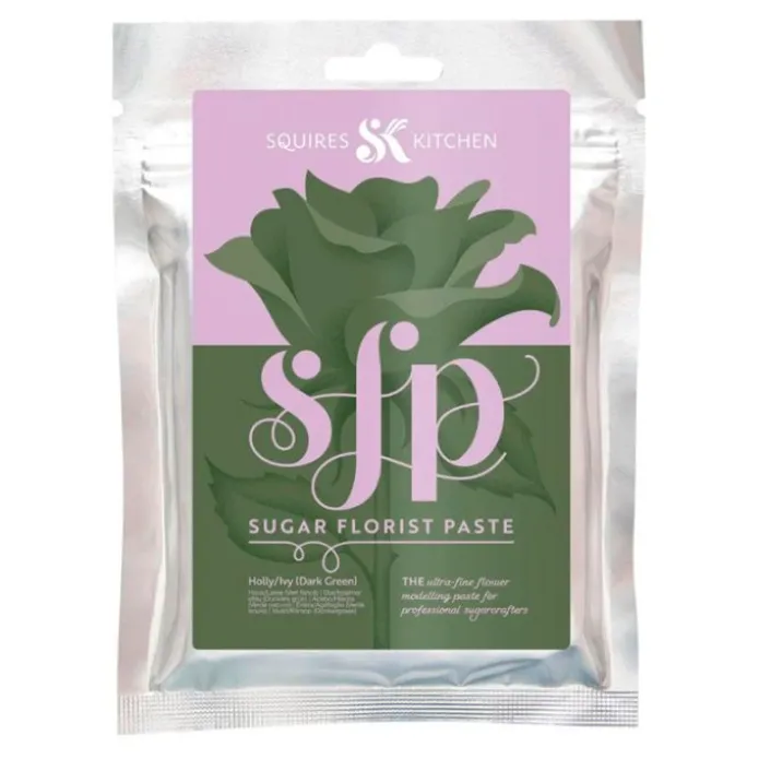 Pasta de flores verde oscuro 100 g - Sin gluten - Squires Kitchen