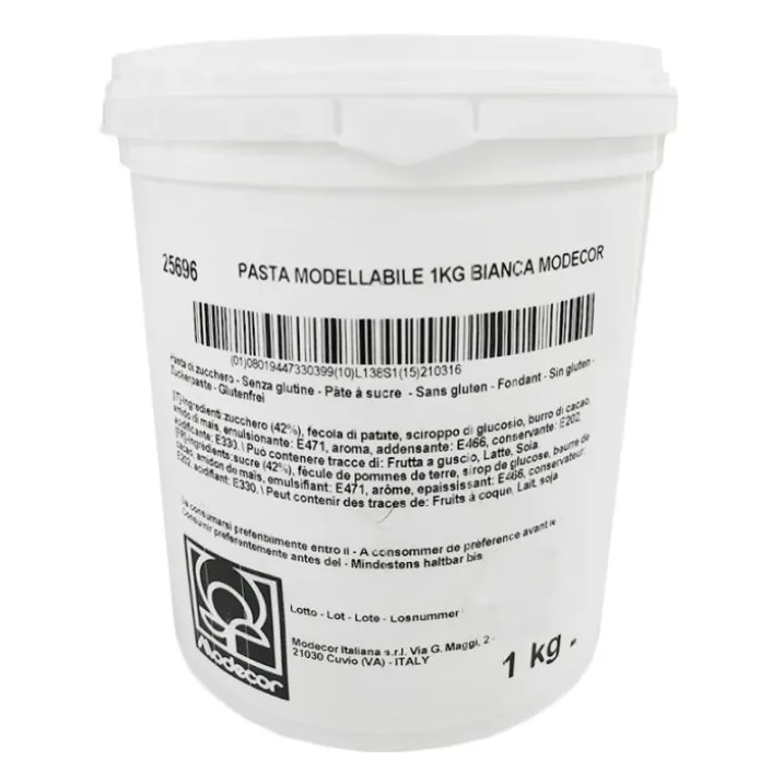 Pasta de modelado blanca 1 kg - Sin gluten - Modecor