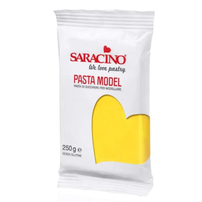 Pasta para modelar amarilla 250 g - Sin gluten - Saracino