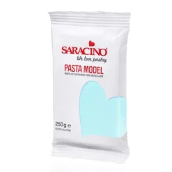 Pasta para modelar azul bebé 250 g - Sin gluten - Saracino
