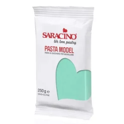 Pasta para modelar azul turquesa Tiffany 250 g - Sin gluten - Saracino