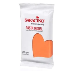 Pasta para modelar naranja 250 g - Sin gluten - Saracino