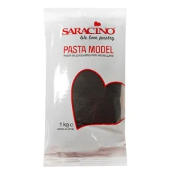 Pasta para modelar negra 1 kg - Sin gluten - Saracino