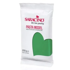 Pasta para modelar verde 250 gr - Sin gluten - Saracino