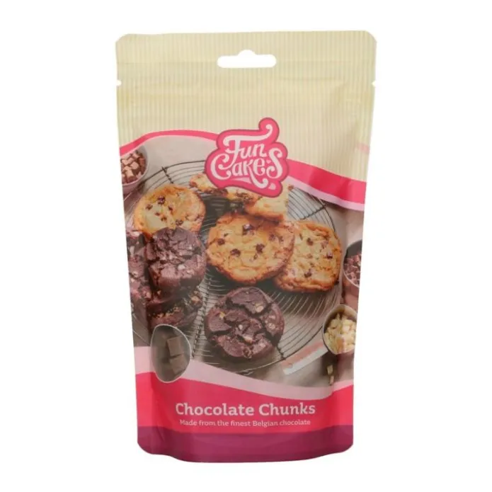 Pedacitos de chocolate con leche 350 g - Funcakes