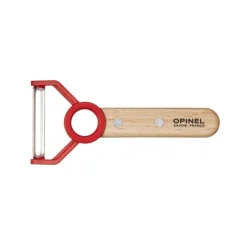 Pelador Le Petit Chef con mango de madera haya 13,5 cm - Acero inoxidable - Opinel