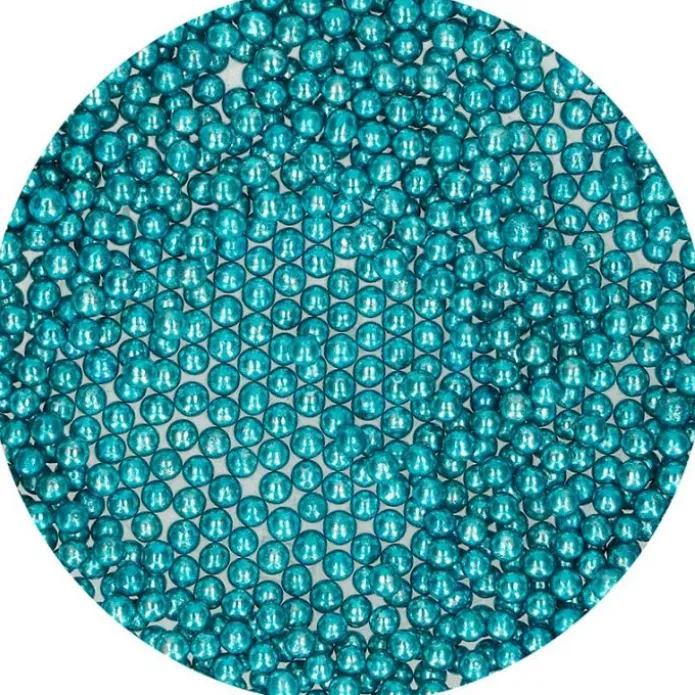 Perlas azules metalizadas 80 g - Funcakes