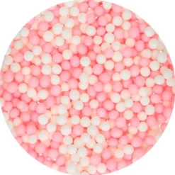 Perlas de azúcar blancas y rosas 60 g - Funcakes
