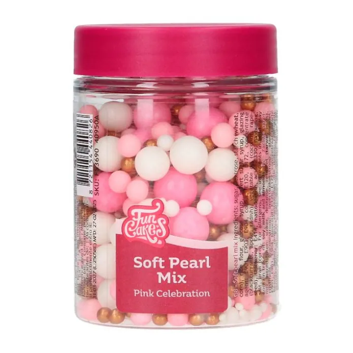 Perlas de azúcar Pink Celebration 80 g - Funcakes
