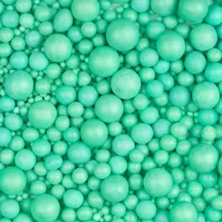 Perlas de azúcar varios tamaños azul celeste 100 g - Sin gluten - Modecor
