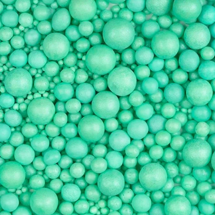 Perlas de azúcar varios tamaños azul celeste 100 g - Sin gluten - Modecor