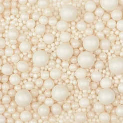 Perlas de azúcar varios tamaños blancas 100 g - Sin gluten - Modecor