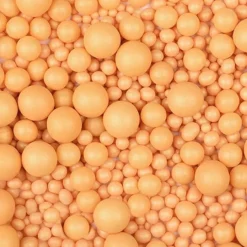 Perlas de azúcar varios tamaños amarillas anaranjadas 100 g - Sin gluten - Modecor