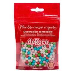 Perlas de chocolate crispy crujientes de colores 70 g - Dekora