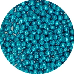 Perlas de chocolate crujiente azul metalizado 60 g - Funcakes
