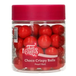 Perlas de chocolate rojas XXL 130 g - Funcakes