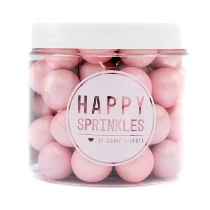 Perlas de chocolate rosas Pink Choco XXL 130 g - Happy Sprinkles