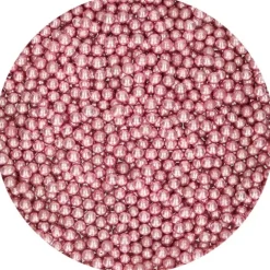 Perlas rosas metalizadas 80 g - Funcakes