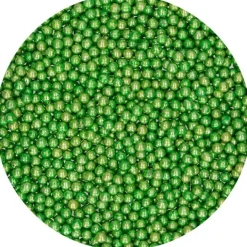 Perlas verdes metalizadas 80 g - Funcakes