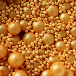 Perlas y nonpareils de azúcar dorados 90 g - Azucren