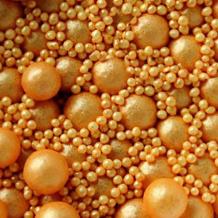 Perlas y nonpareils de azúcar dorados 90 g - Azucren