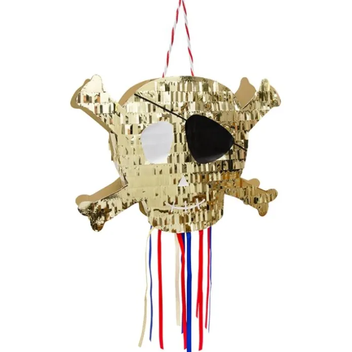 Piñata de calavera Pirates Bounty - Meri Meri + REGALOS globo foil y vela