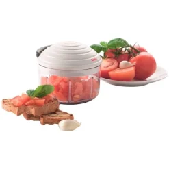 Picadora giratoria de verduras blanca Rotomac - Acero inoxidable - Metaltex
