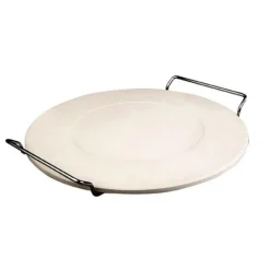 Piedra para pan y pizza con soporte redonda - Ibili