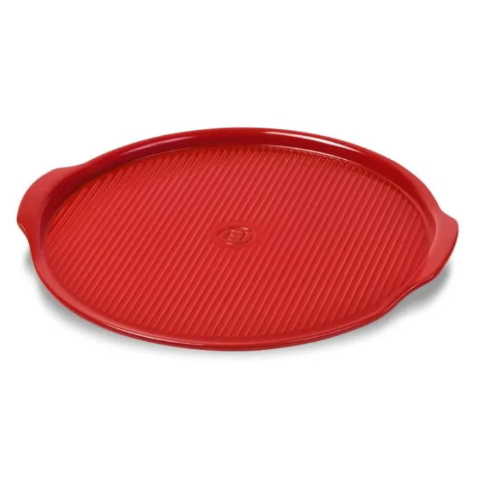 Piedra para pan y pizza grill roja 37 x 3 cm - Cerámica - Emile Henry