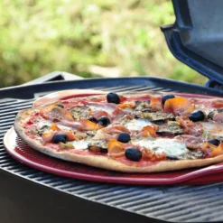 Piedra para pan y pizza grill roja 37 x 3 cm - Cerámica - Emile Henry