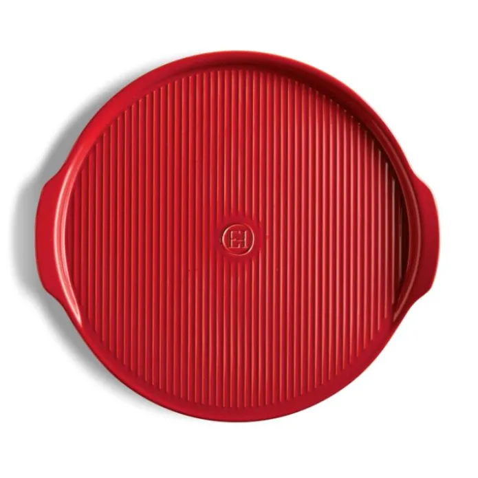 Piedra para pan y pizza grill roja 37 x 3 cm - Cerámica - Emile Henry