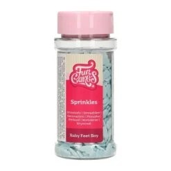 Pies de bebé de azúcar azules 55 g - Funcakes