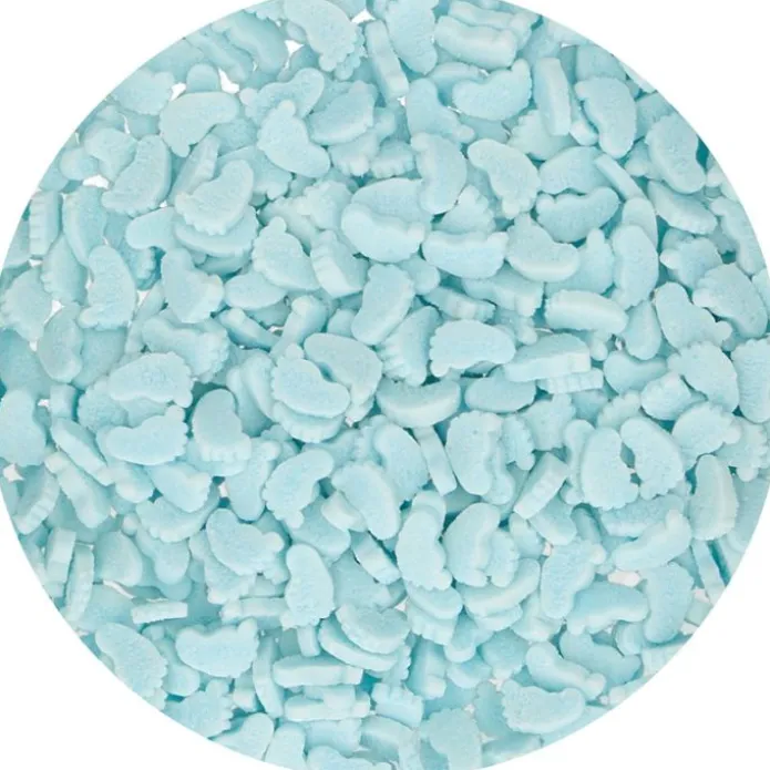 Pies de bebé de azúcar azules 55 g - Funcakes