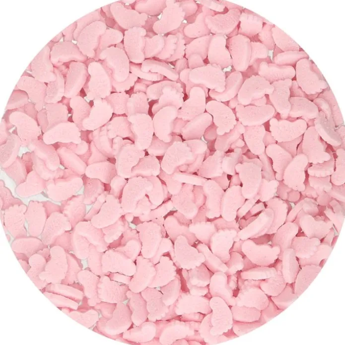 Pies de bebé de azúcar rosas 55 g - Funcakes