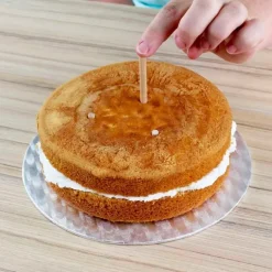 Pilares de madera para tartas - palitos para algodón de azúcar (12) - Decora