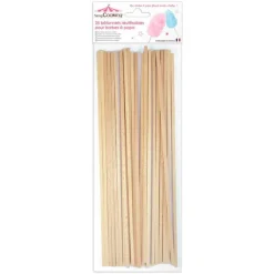 Pilares de madera para tartas - palitos para algodón de azúcar (25) - ScrapCooking