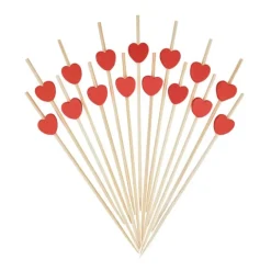 Pinchos-brochetas con corazón para aperitivos 7 cm (40) - Papstar