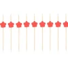 Pinchos-brochetas con flor para aperitivos 7 cm (40) - Papstar