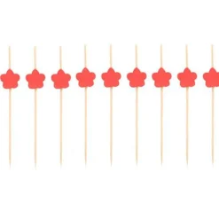 Pinchos-brochetas con flor para aperitivos 7 cm (40) - Papstar