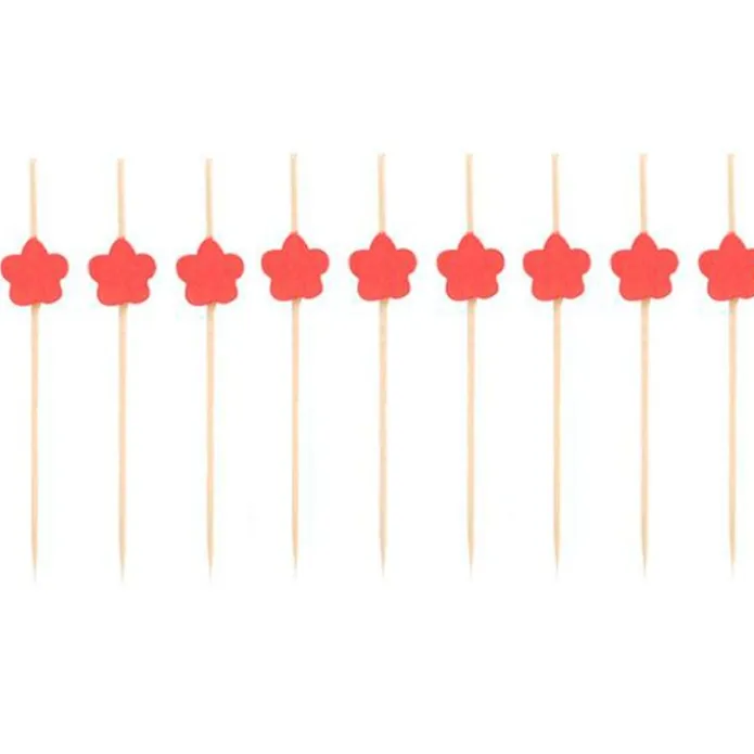 Pinchos-brochetas con flor para aperitivos 7 cm (40) - Papstar
