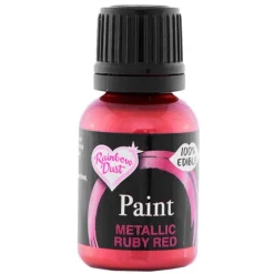 Pintura comestible metalizada roja rubí - Rainbow Dust