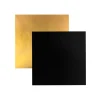 Plato cuadrado negro y dorado 15 cm - Pastkolor
