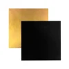 Plato cuadrado negro y dorado 17,5 cm - Pastkolor