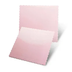 Plato cuadrado ondulado rosa bebé 25 cm - Pastkolor