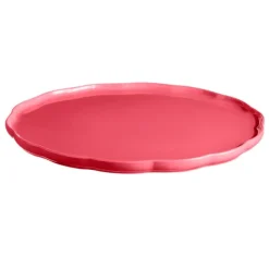 Plato de cerámica grande con bordes ondulados rosa 31,5 cm - Emile Henry