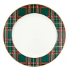 Plato de cerámica para postre Dagmar Check Green 20,5 cm - GreenGate