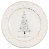 Plato de cerámica para postre Lucie Xmas White 20,5 cm - GreenGate