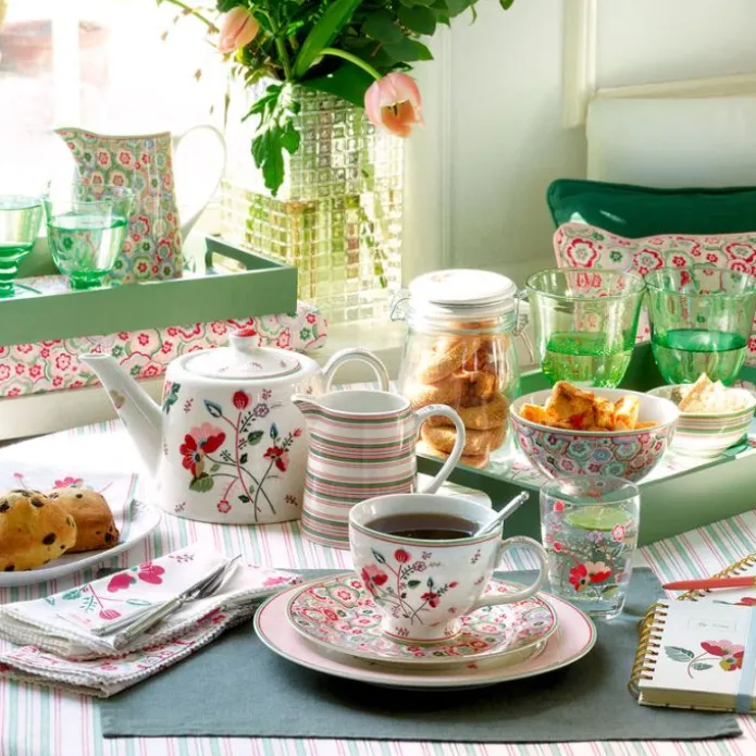 Plato de cerámica para postre Mozy Pale Pink 20 cm - GreenGate